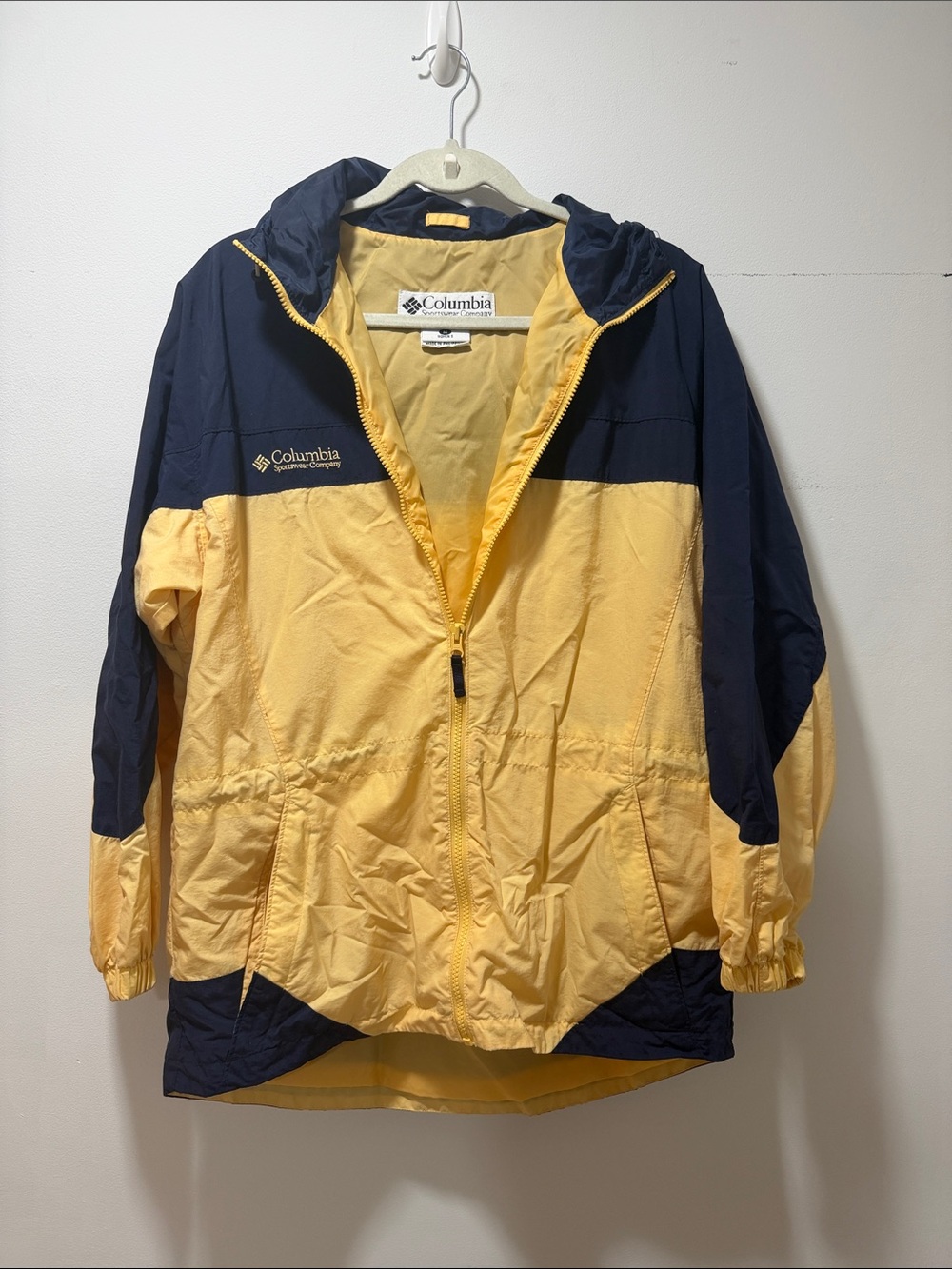 Vintage Wonens Columbia Hooded Windbreaker Rain Jacket Y2K Retro 90s M Outdoor - Picture 1 of 9